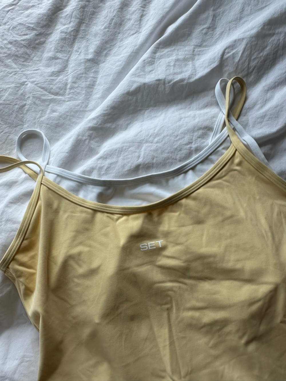 SET Active Yellow Double-Strap Sports Tank - Picture 3 of 6